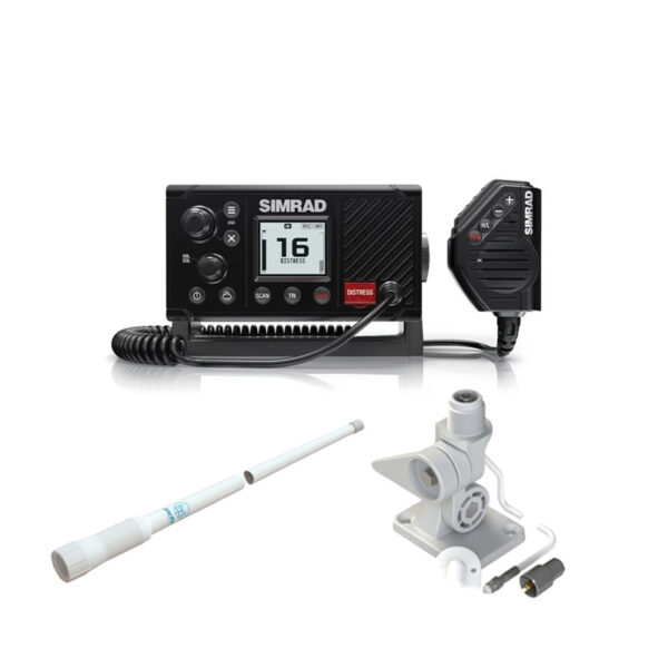 Sonderangebot - Simrad RS20S - UKW-Funkanlage Komplettset: Inklusive SeaMaster Pro VHF UltraGlass Antenne & P6111 Neigefuß mit 5m Kabel