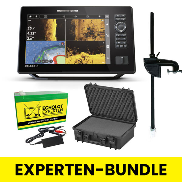 Echolot-Bundle - Humminbird XPLORE 10 - Akku - Geberstange - Koffer