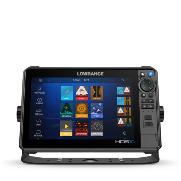 Echolot-Bundle - Lowrance HDS-10 PRO mit Active Imaging HD 3in1 Geber - Akku - Geberstange - Koffer