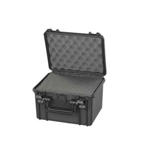 Echolotkoffer (klein) - Schwarz mit Schaum 25,8x24,3x16,75cm - 1