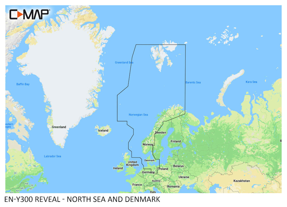 C-MAP REVEAL North Sea and Denmark