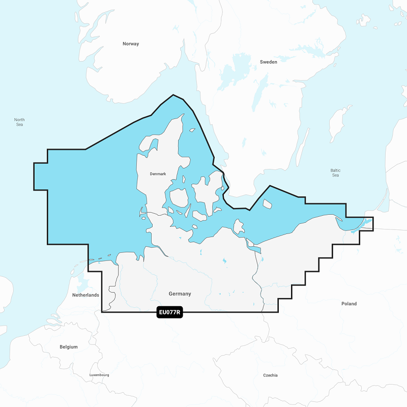 Navionics+ EU077R Dänemark, Deutschland Nord & Polen Küste Digitale Seekarte Regular