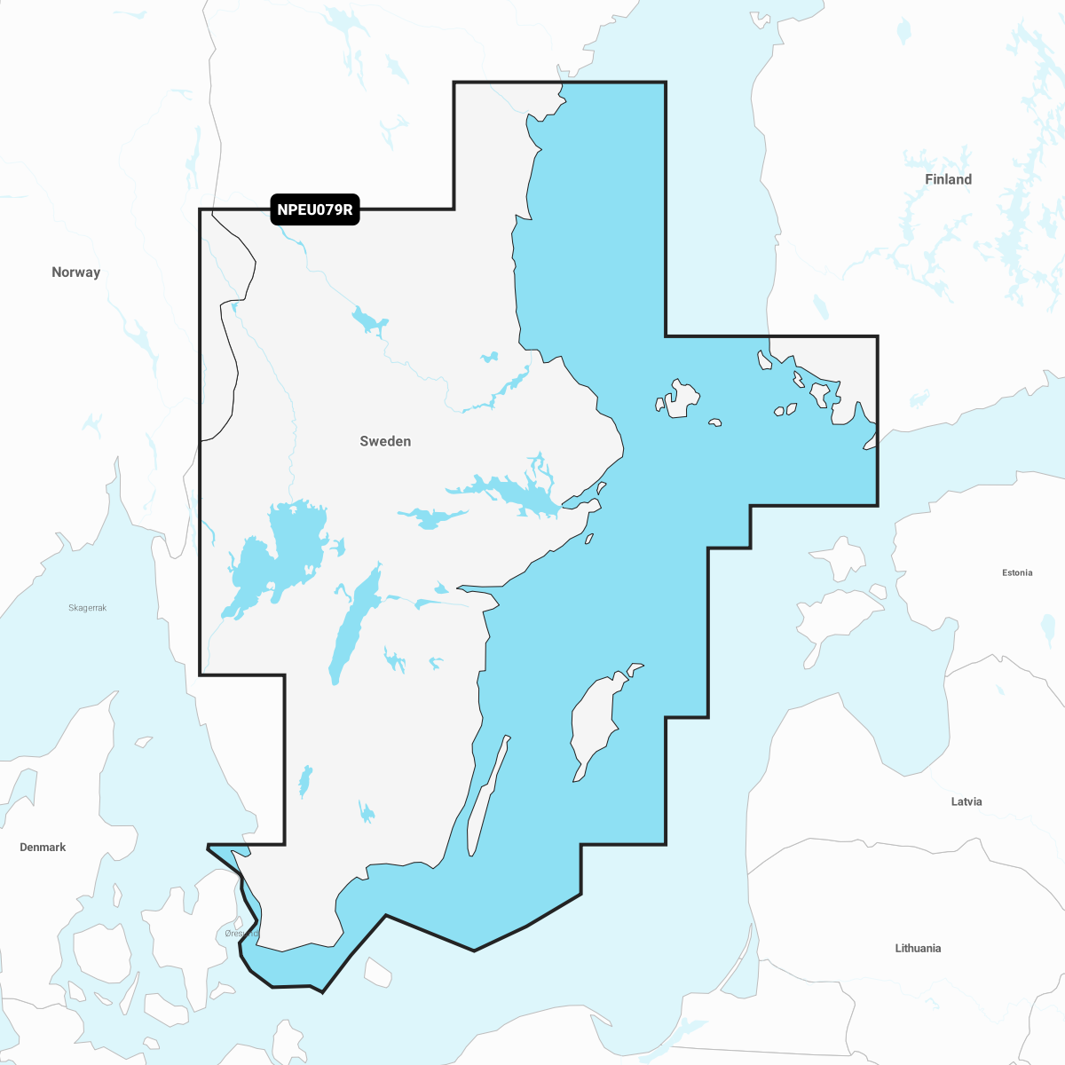 Navionics Platinum+ EU079R Sweden, Southeast (Südost-Schweden) Digitale Seekarte Regular