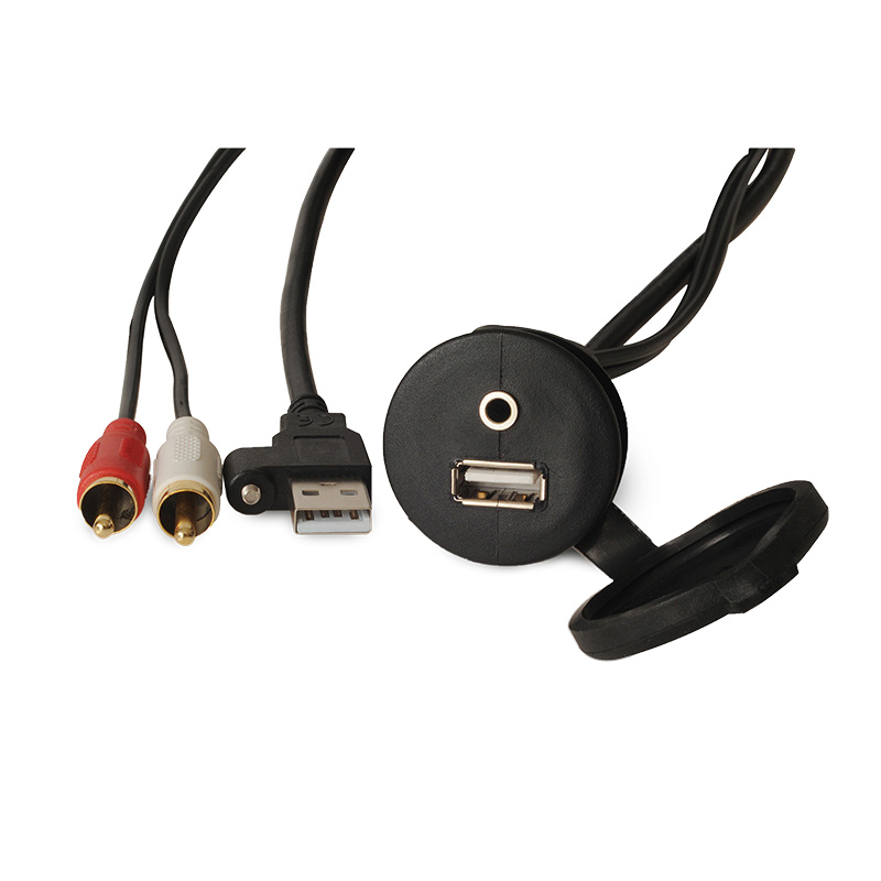 Fusion® Einbausteckdose mit USB-/3,5-mm-AUX-Anschluss