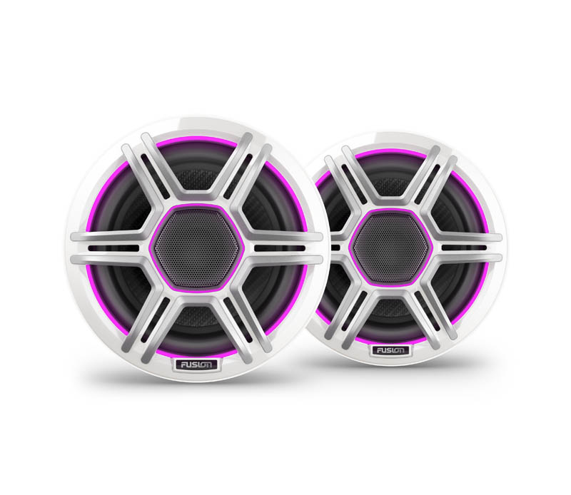 FusionApolloSpeakers_6.5inch_SportsWhite_Front_Magenta_Magenta_Group