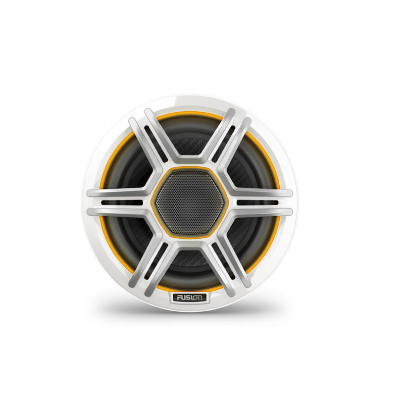 FusionApolloSpeakers_6.5inch_SportsWhite_Front_Orange