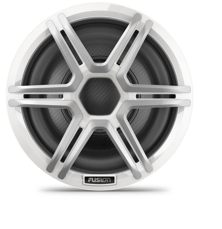 FusionApolloSubwoofer_10inch_SportsWhite_Front_Nonilluminated