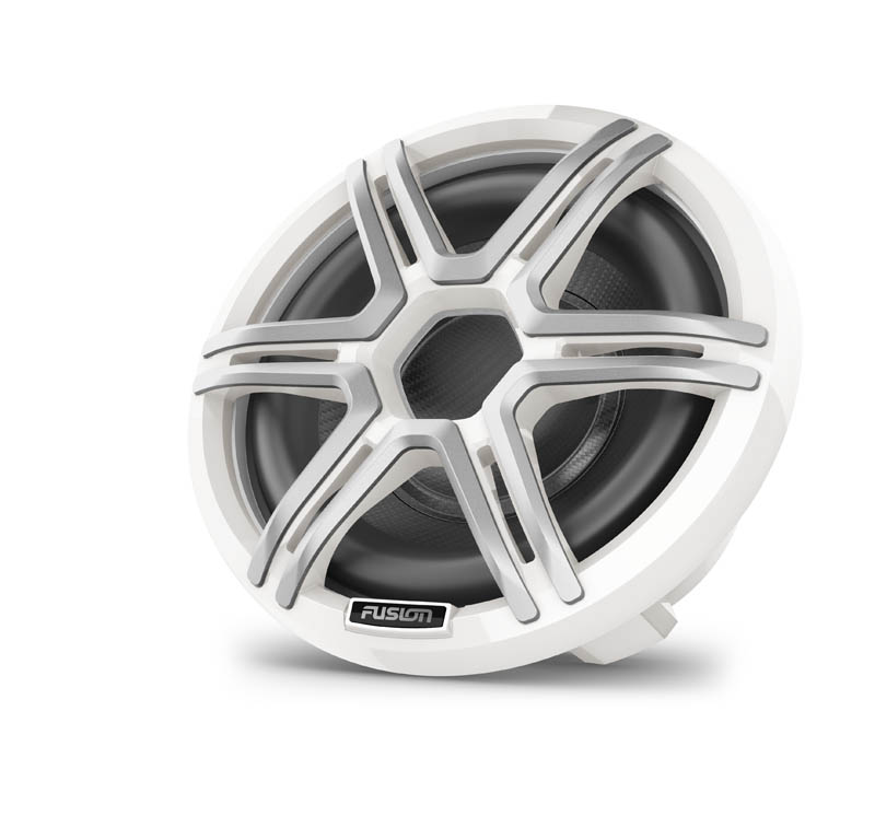 FusionApolloSubwoofer_10inch_SportsWhite_FrontLeft_Nonilluminated