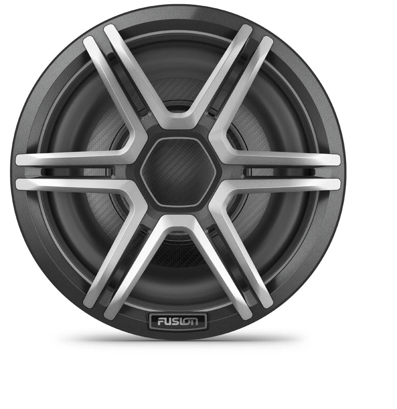 FusionApolloSubwoofer_10inch_SportsGray_Front_Nonilluminated