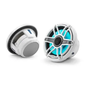 JL Audio M6-Marinelautsprecher - 7,7 Zoll mit LED und weißem Sport-Grill (Paar)