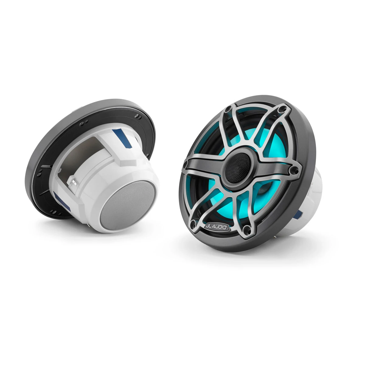 JL Audio M6-Marinelautsprecher - 6,5 Zoll mit LED und Titan-Sport-Grill (Paar)