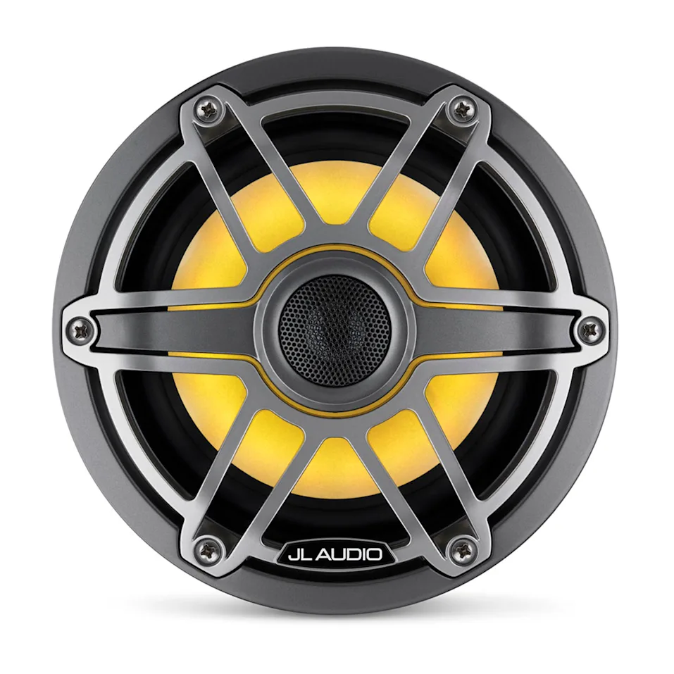 JL Audio M6-Marinelautsprecher - 6,5 Zoll mit LED und Titan-Sport-Grill (Paar)