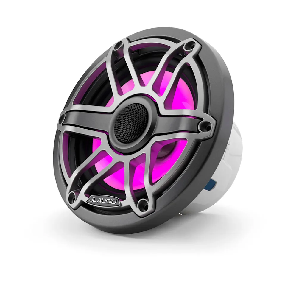JL Audio M6-Marinelautsprecher - 6,5 Zoll mit LED und Titan-Sport-Grill (Paar)