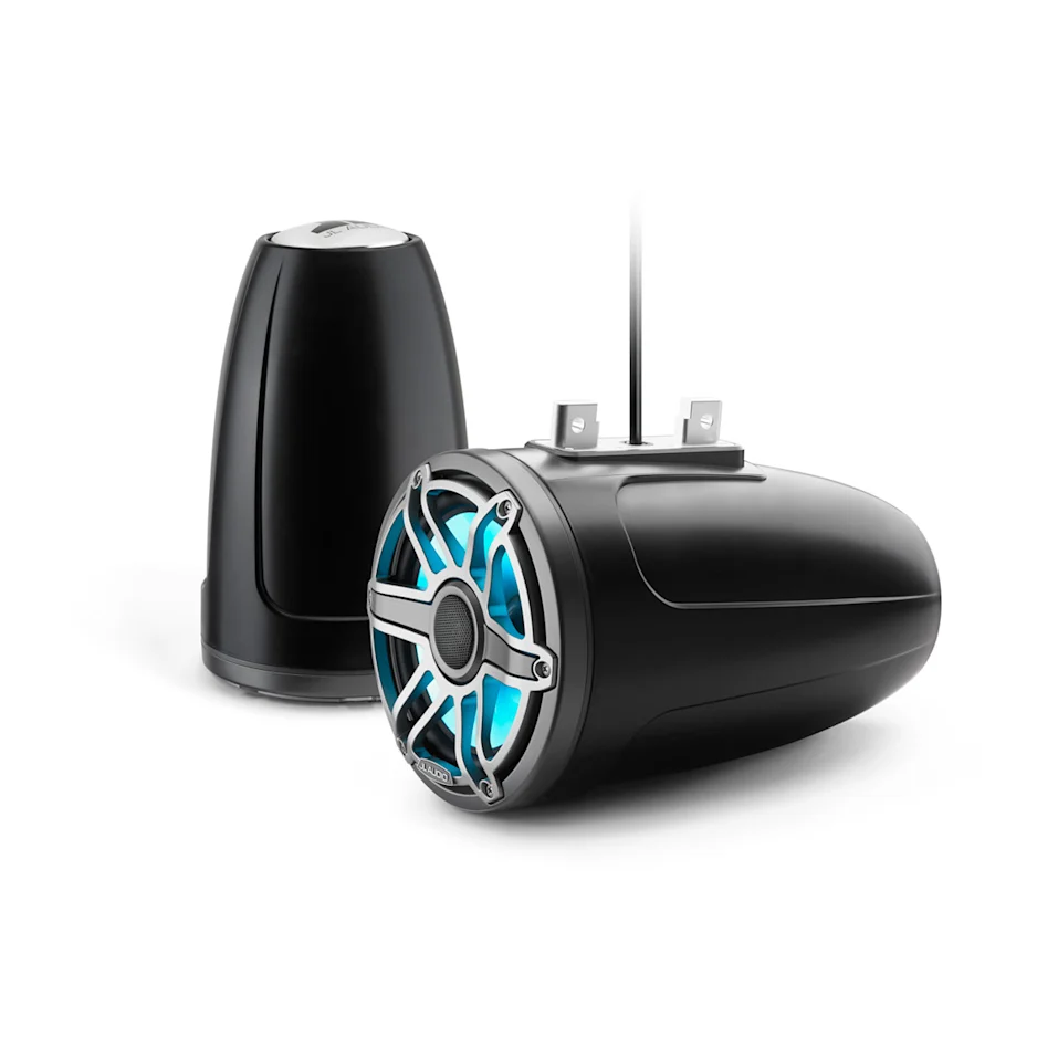 JL Audio M6-Towerlautsprecher mit Gehäuse - 7,7 Zoll mit LED und Titan Sport-Grill